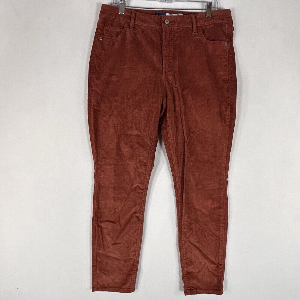 Old Navy High Rise Rockstar Super Skinny Corduroy Pants 14 Petite Smooth Pockets